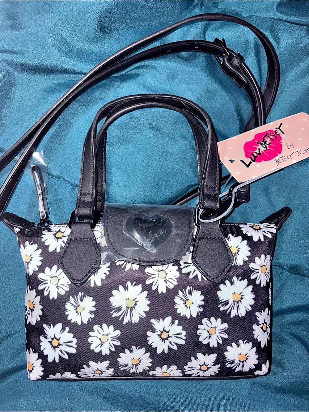 Betsey Johnson Luv Betsey LBBETTY Daisy Print Mini Tote Crossbody Shoulder Bag